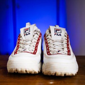 Chunky White Fila Sneakers